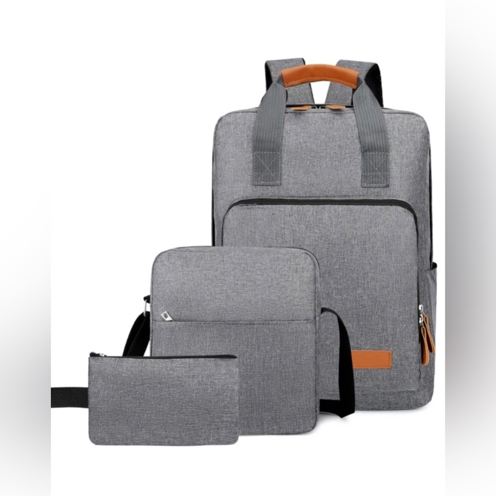 3pcs Grey Laptop Bag Set
